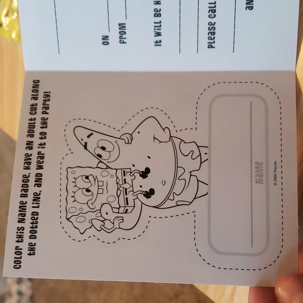 Sponge Bob party supplies